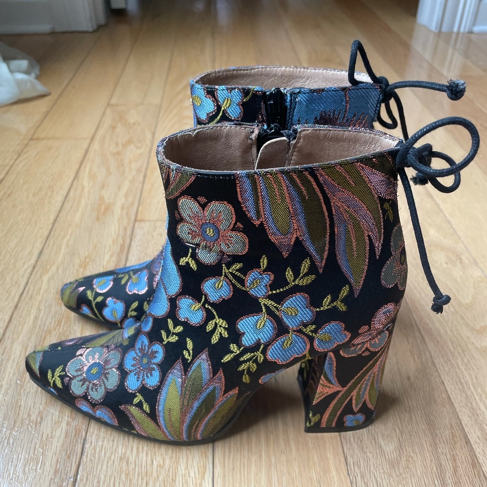 Embroidery style booties